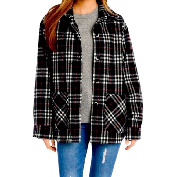 Karen Kane Jackets & Blazers - Karen Kane Women’s Running Wild Plaid Shirt Jacket ~ 4L48139 ~ Size L ~ NWT